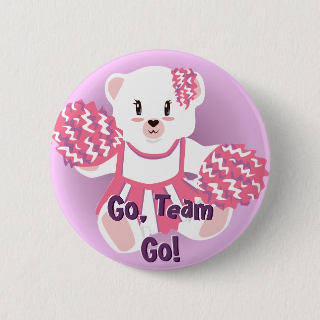 Badge Rond 5 Cm Bouton Ours (Devant)