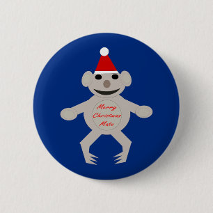 Badge Rond 5 Cm Bouton Ours Koala de Noël australien