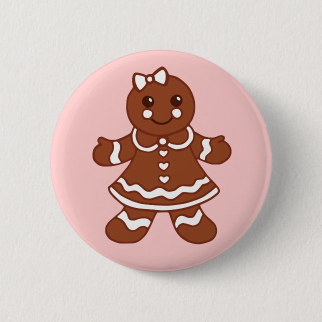 Badge Rond 5 Cm Bouton pain d'épices (Devant)