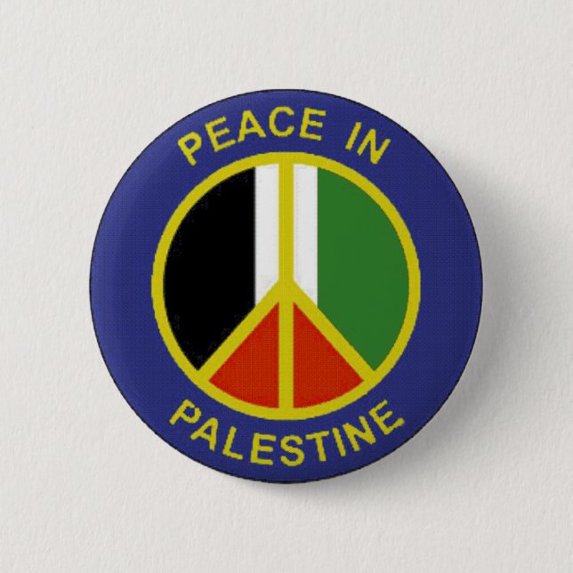 Badge Rond 5 Cm Bouton Paix en Palestine (Devant)