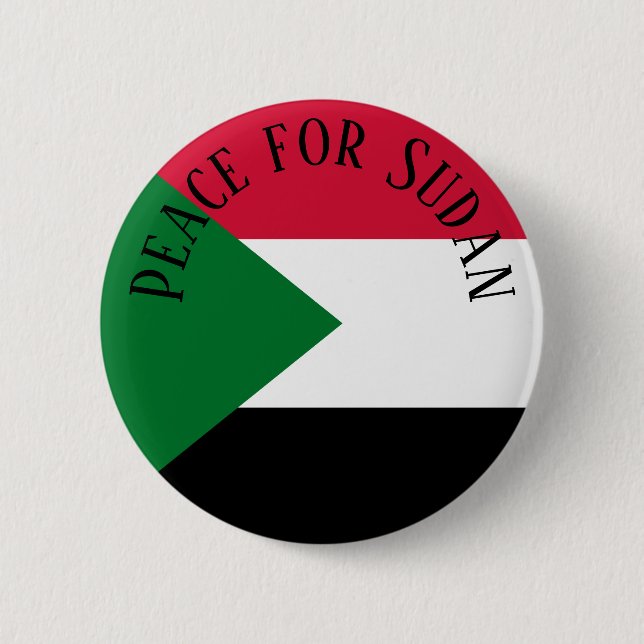 Badge Rond 5 Cm Bouton Paix pour Soudan (Devant)