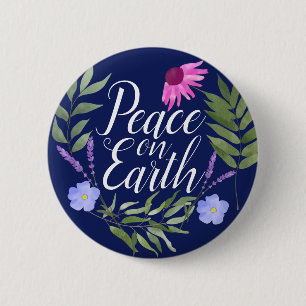 Badge Rond 5 Cm Bouton Paix sur Terre