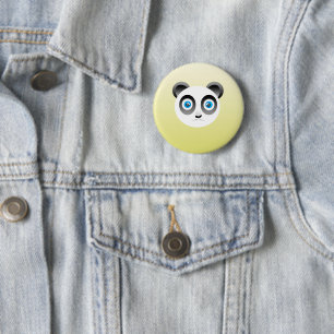 Badge Rond 5 Cm Bouton Panda