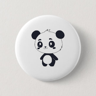 Badge Rond 5 Cm bouton panda mignon
