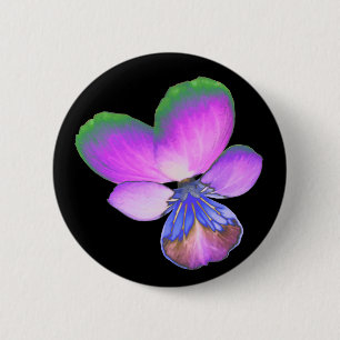 Badge Rond 5 Cm Bouton Pansy