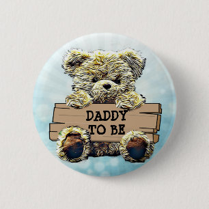 Badge Rond 5 Cm Bouton Papa to Be Baby shower