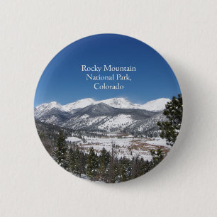 Badge Rond 5 Cm Bouton Parc national de Rocky Mountain