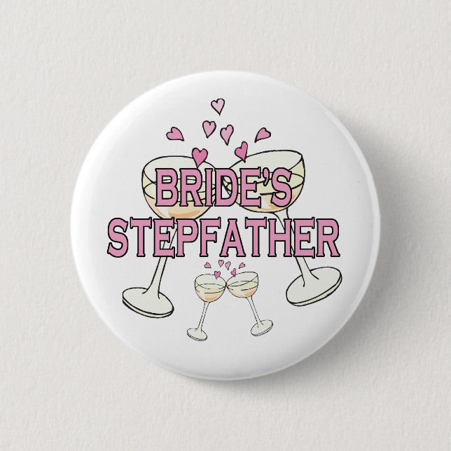 Badge Rond 5 Cm Bouton : Parrain de mariée (Devant)