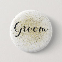 Bouton parties scintillant Gold Groom