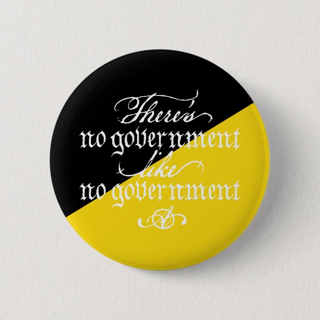 Badge Rond 5 Cm Bouton Pas de gouvernement (Devant)