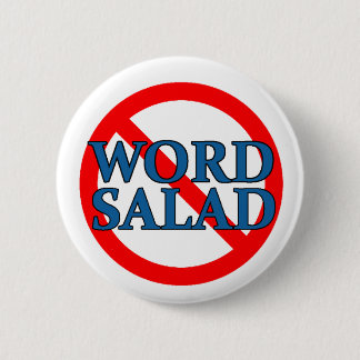 Badge Rond 5 Cm Bouton Pas de salade Word
