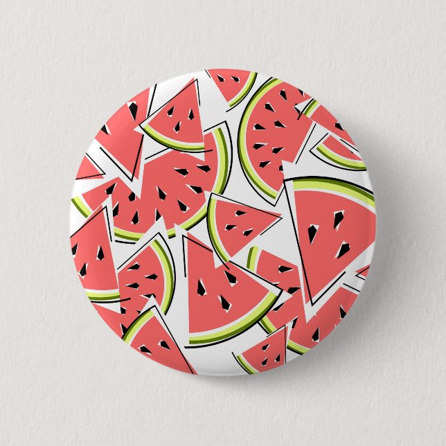 Badge Rond 5 Cm Bouton pastèque (Devant)