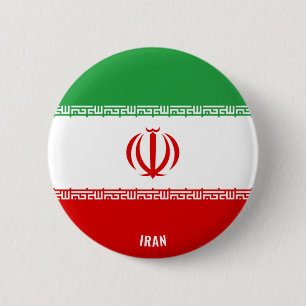 Badge Rond 5 Cm Bouton patriotique de charme du drapeau iranien