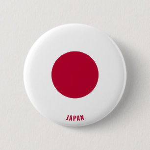 Badge Rond 5 Cm Bouton patriotique de charme du drapeau japonais