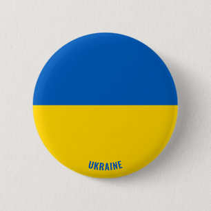 Badge Rond 5 Cm Bouton patriotique de charme du drapeau ukrainien