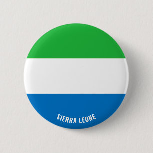 Badge Rond 5 Cm Bouton patriotique du drapeau de la Sierra Leone