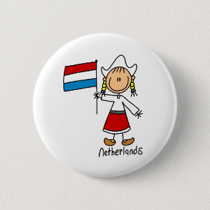 Badge Rond 5 Cm Bouton Pays-Bas