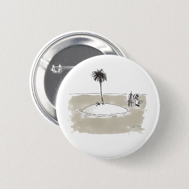 Badge Rond 5 Cm Bouton Peintre marqué (Devant & derrière)