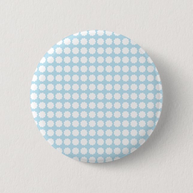 BADGE ROND 5 CM BOUTON PELUCHEUX SKYBLUE DE NUAGE (Devant)