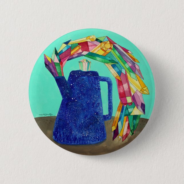 Badge Rond 5 Cm Bouton Percolateur Gem (Devant)