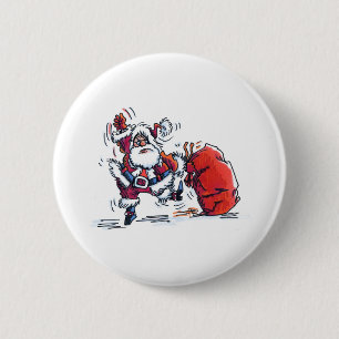 Badge Rond 5 Cm Bouton Père Noël en colère