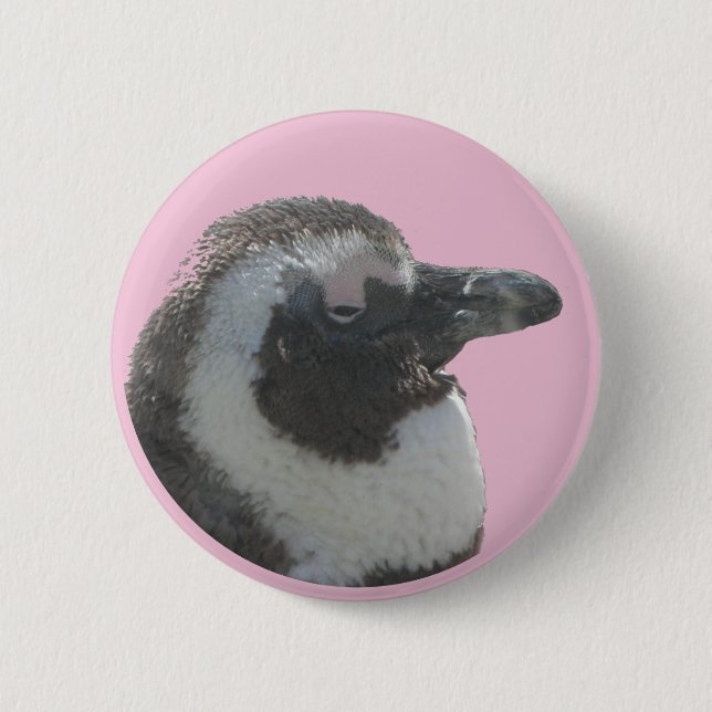 Badge Rond 5 Cm Bouton personnalisable de pingouin sud-africain (Devant)