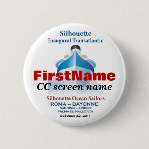 Badge Rond 5 Cm Bouton personnalisé #3 (d'abord et pseudo de cc)