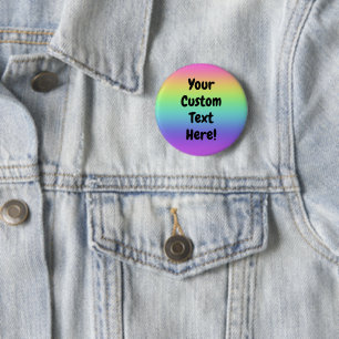 Badge Rond 5 Cm Bouton personnalisé arc-en-ciel