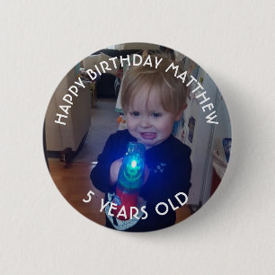 Badge Rond 5 Cm Bouton Personnalisé Birthday Boy