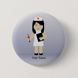 Badge Rond 5 Cm Bouton personnalisé Cute Nurse 2