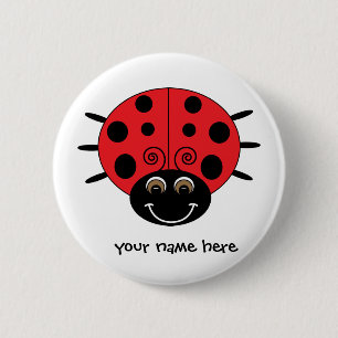 Badge Rond 5 Cm Bouton personnalisé de coccinelle