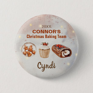 Badge Rond 5 Cm Bouton personnalisé de l'équipe de pâtisserie de N