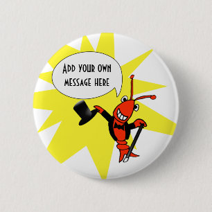 Badge Rond 5 Cm Bouton personnalisé de smoking d'écrevisses/homa