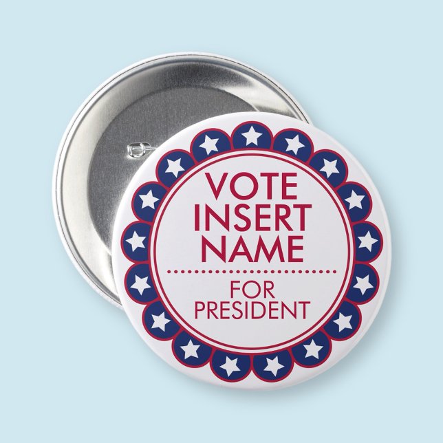 Badge Rond 5 Cm Bouton Personnalisé Élection Élection Campagne pol (MISOOK Election Campaign Vote Button Pin)