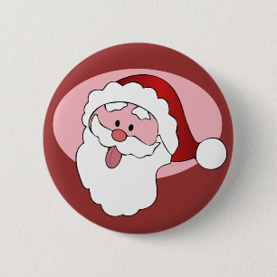 Badge Rond 5 Cm Bouton personnalisé Funny Père Noël
