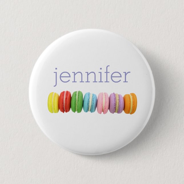 Badge Rond 5 Cm Bouton Personnalisé Macarons (Devant)