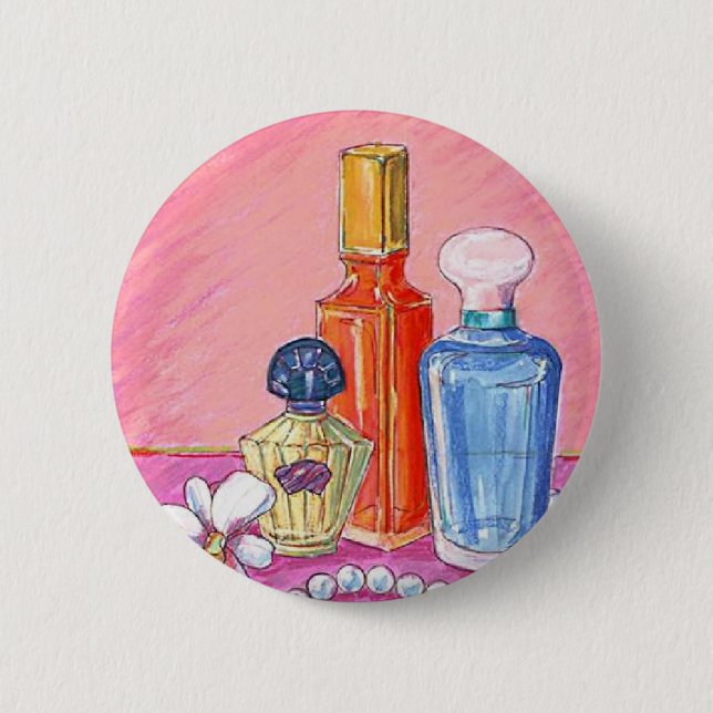 Badge Rond 5 Cm Bouton Personnaliser les Bouteilles de parfum (Devant)