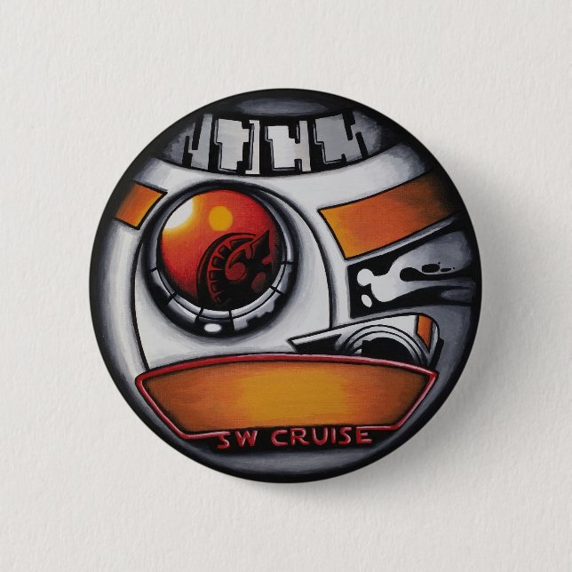 BADGE ROND 5 CM BOUTON PERSONNEL DE CROISIÈRE (Devant)