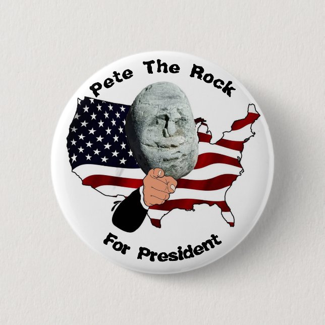 Badge Rond 5 Cm Bouton Pete pour le président (Devant)