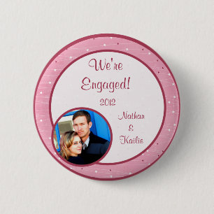 Badge Rond 5 Cm Bouton photo Coeurs et amour