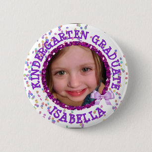 Badge Rond 5 Cm Bouton photo personnalisé de la maternelle