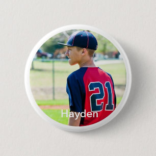 Badge Rond 5 Cm Bouton photo sport personnalisé / broche