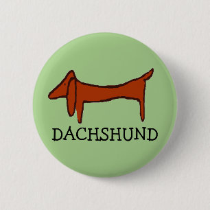 Badge Rond 5 Cm Bouton Pinback Abstrait célèbre Dachshund