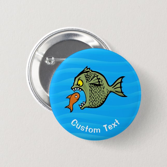 Badge Rond 5 Cm Bouton Pinback de poisson taureau (Devant & derrière)