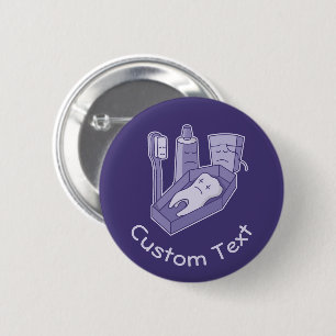 Badge Rond 5 Cm Bouton Pinback des funérailles des dents