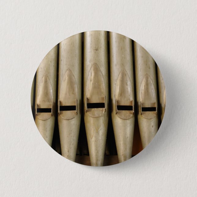 Badge Rond 5 Cm Bouton Pipes d'organes (Devant)