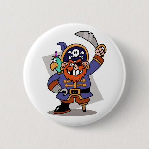Badge Rond 5 Cm Bouton Pirate