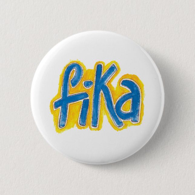 Badge Rond 5 Cm Bouton Points Fika (Devant)