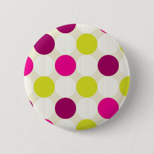 Badge Rond 5 Cm Bouton pois
