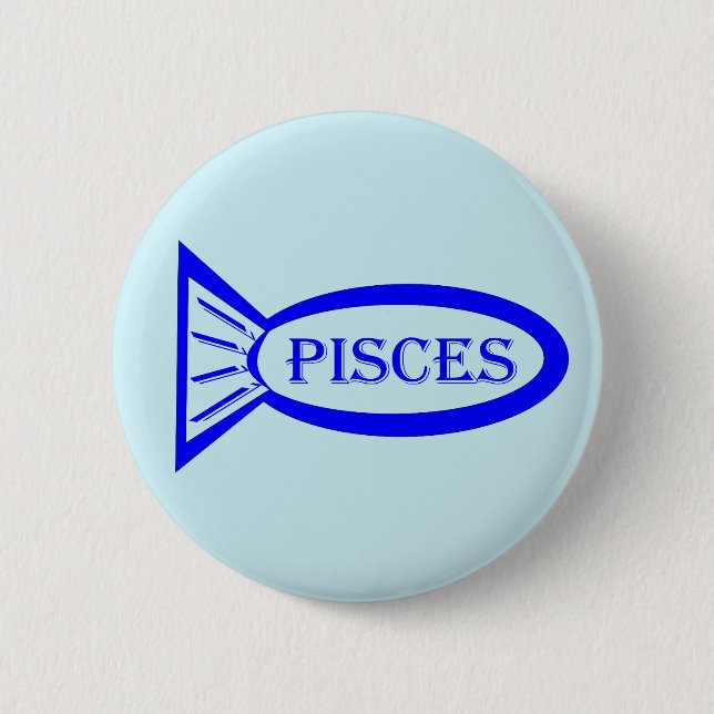 Badge Rond 5 Cm Bouton Poisson de l'étoile de Poissons (Devant)